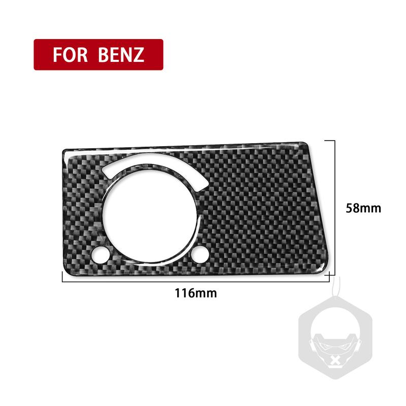 For Benz E-Class W211 2003-2009 Real Carbon Fiber Modification Headlight Switch Trim Cover Interior Car Accessories Sticker