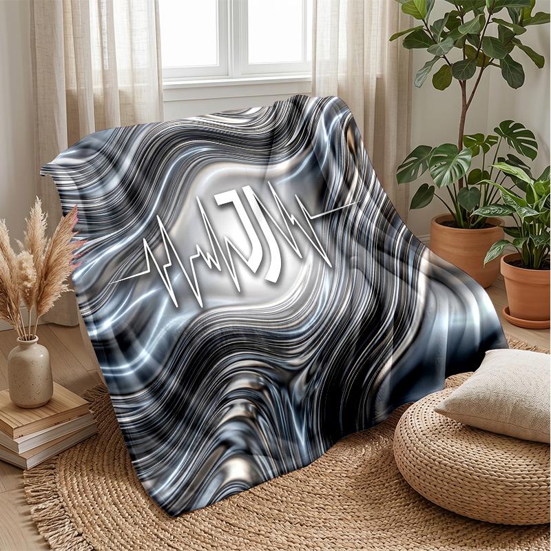 Coperta a tema Juventus FC Morbida coperta in flanella Coperta morbida tipo plaid Coperta accogliente per divano e letto per arredamento domestico