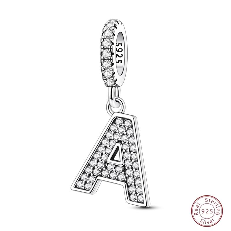 New Copper Beaded Pendant 26 Letters A-Z Diy Name Beads Suitable For Original Bracelet Jewelry Making