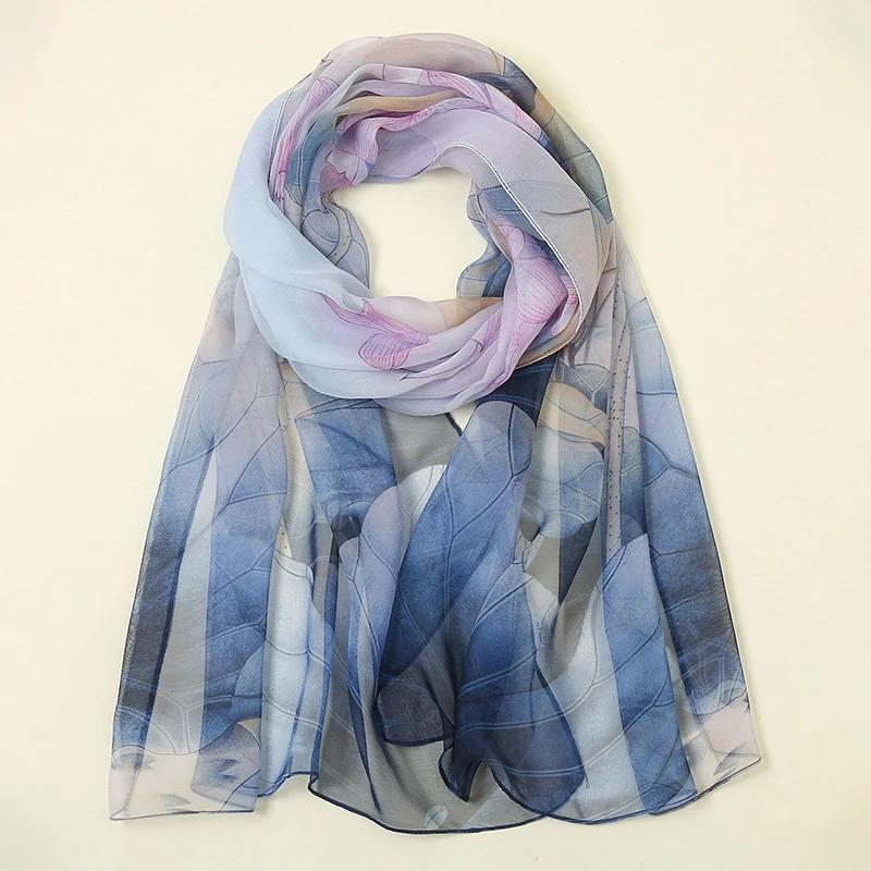 

Роскошный бренд женский пляжный шарф цветочный шелковый платок дизайн принт повязка на голову женская летняя повязка на голову солнцезащитный хиджаб