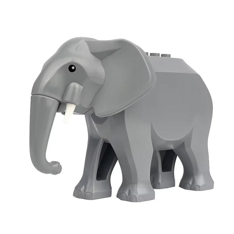 MOC Farm Zoo Animal Building Blocks Crocodile Shark Dolphin Chimpanzee Cow Leopard Educational Game Accessories Bricks Kids Toys