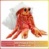 Articulated Hermit Crab 3D Printed Model Movable Joints Cool Desktop Creative Ornament Fun Home Room Decoration Crafts Artwork