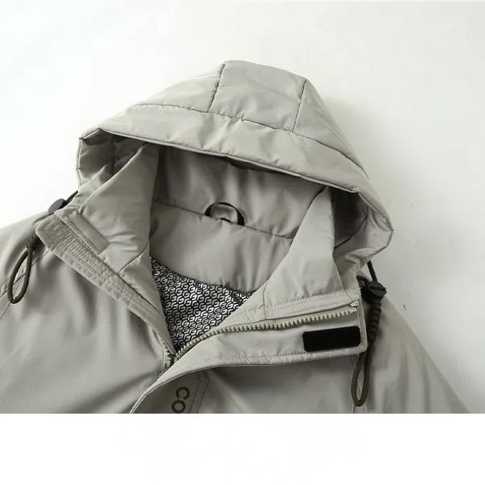 Men's Plus Size Big Tall Winter Coat Thickened Long Loose Fit Cotton Padded Jacket with Slit 4XL-12XL