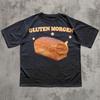 T-shirt Meme Chat Amusant T-shirt Imprimé Chat Pain Grillé Rétro Street Confortable Grande Taille T-sh
