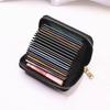 1Pcs PU Leather ID Credit Bank Name Business Card Holder Case Women Zipper Coin Purse Money Bag Change Organizer Blocking Wallet