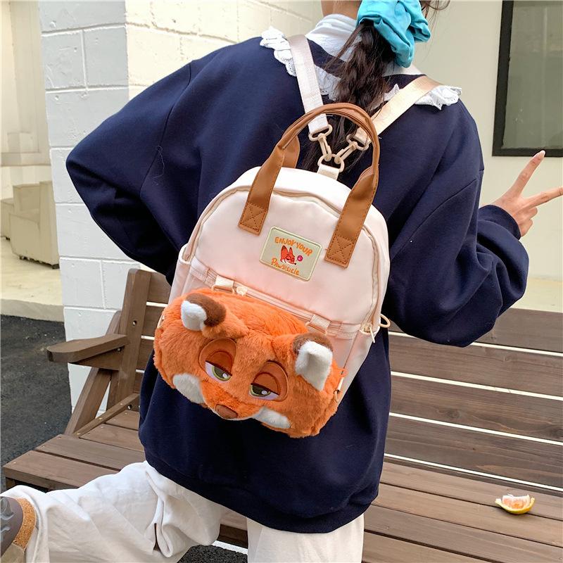 Zootopia Cute and Versatile Backpack, Large Capacity Plush Toy Backpack 0180 CLE