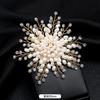 Handmade High-end Temperament Luxury Pearl Snowflake Brooch Women's High-end Sense Elegant Corsage Coat Pin Accessories
