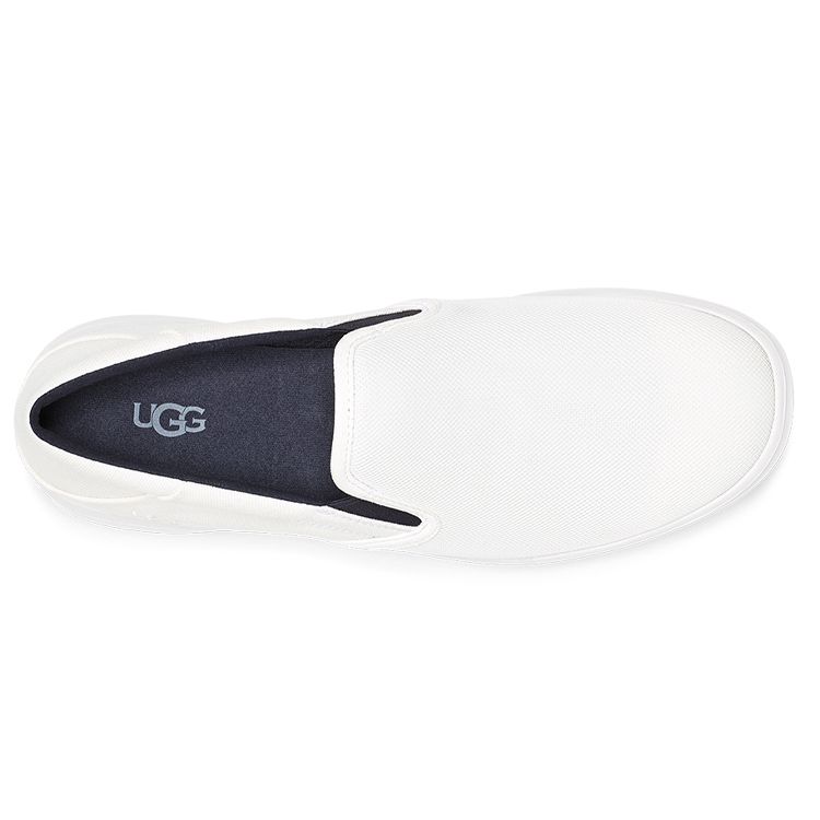 UGG Sheldon Fabric Comfortable Flat Casual Shoes Men Sneaker White 1124893-WHT
