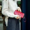 Portafoglio da Donna Pochette Vintage Pelle di Alta Qualità Portafoglio Lungo da Donna Retro Portamonete con Cerniera Cinturino Portamonete