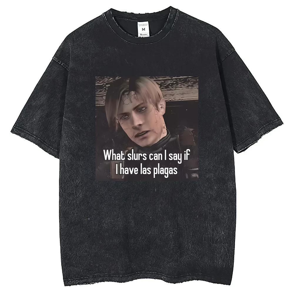 leon kennedy Cotton High Quality EU Size tshirt comic summer anime men top comic man clothing