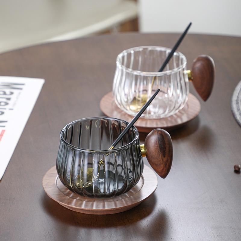 Large Capacity High Borosilicate Glass Tea Cup, Clear and Heat-resistant Coffee Mug