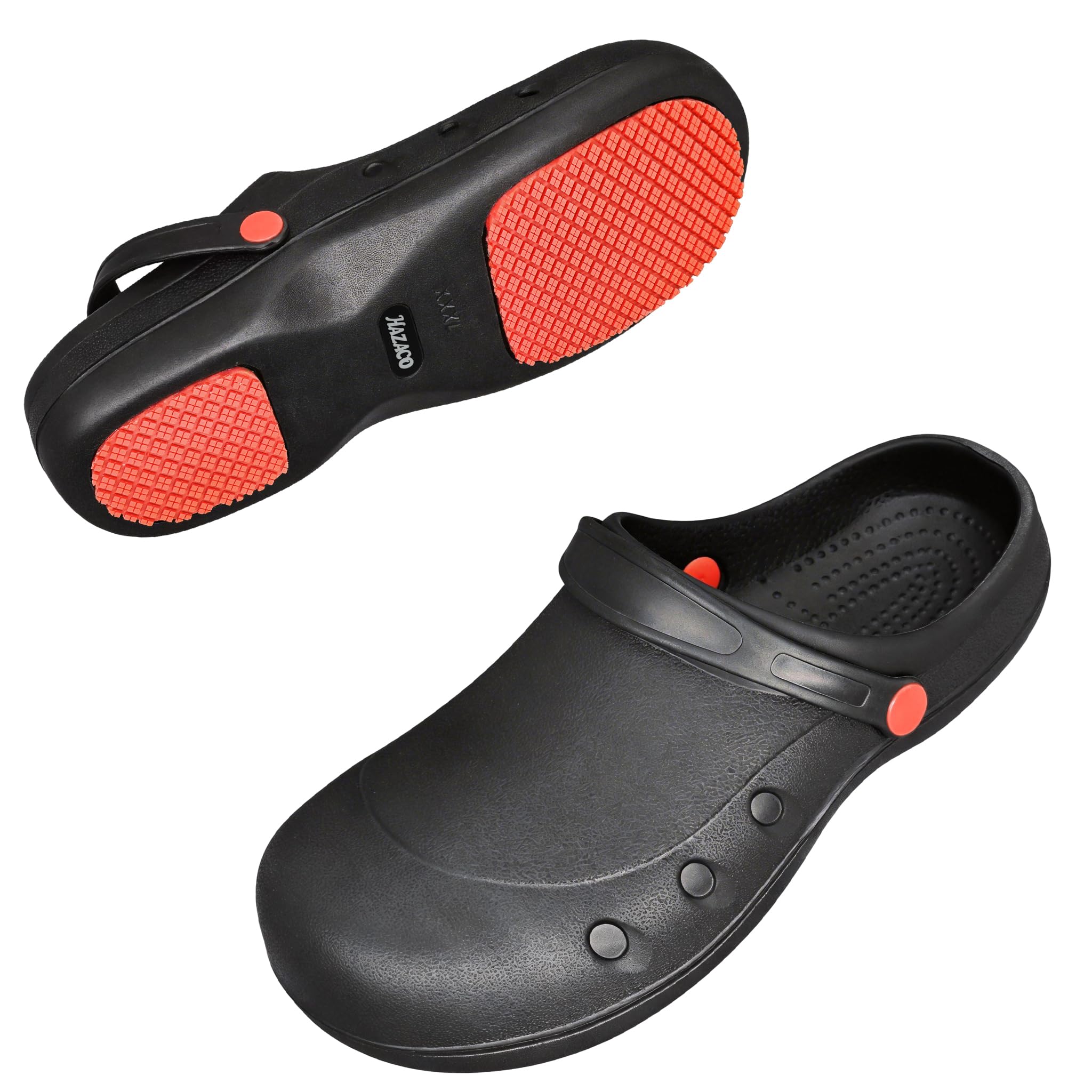 [HAZAKO] Kitchen Shoes, Work Shoes for Women, Restaurant, Chef Shoes, Kitchen Shoes, Standing Work, Commercial Use, Black, 24cm, 23.5cm, Waterproof, O
