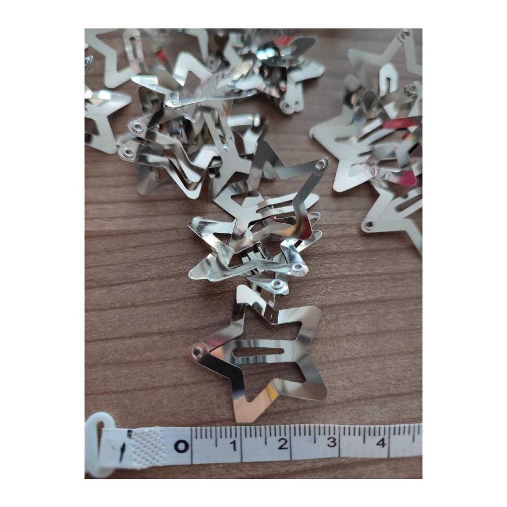 3cm Snap Buckle (star) Nickel Plated 5 Pieces