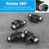 2pcs PVC Pneumatic Ball Valve Black Quick Connect Adapter Durable Air Flow Control Valve  Gas