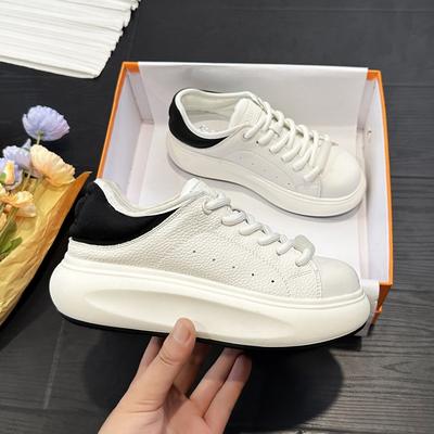 Nowe modne damskie sneakersy na grubej podeszwie, pojedyncze buty, casualowe buty sportowe