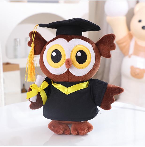 Adorable Graduate Capybara Plush Toy with Cap