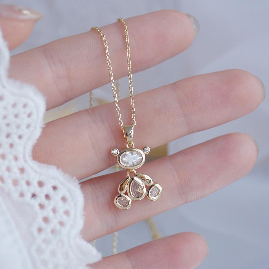 Bling Zircon Stone Long Chain Necklace 