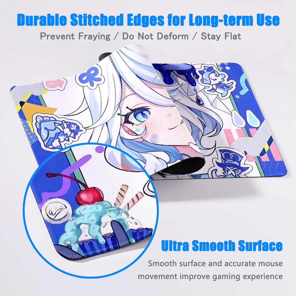 HD New Pretty Genshin Impact Furina Anime Mousepad Game Office PC Kawaii Girl Desk Mat Keyboard Mouse Pad Laptop Mice Mat Carpet