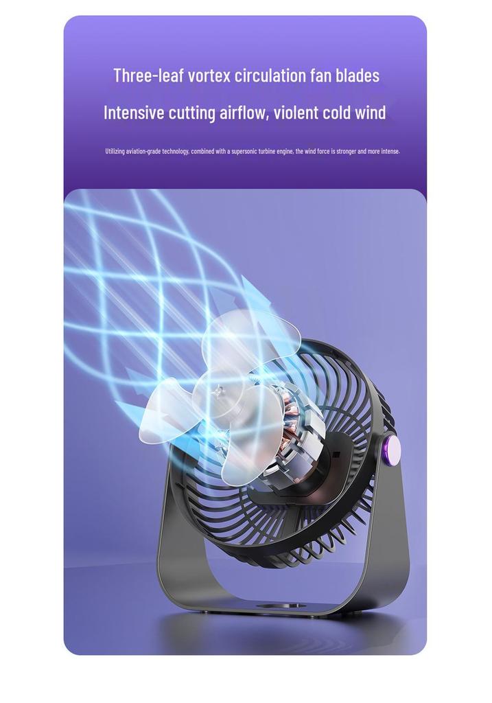 Summer Arrival: Ultra-Quiet USB Rechargeable Fan for Home, Dorm, Desk or Bedroom - Portable and Silent F40