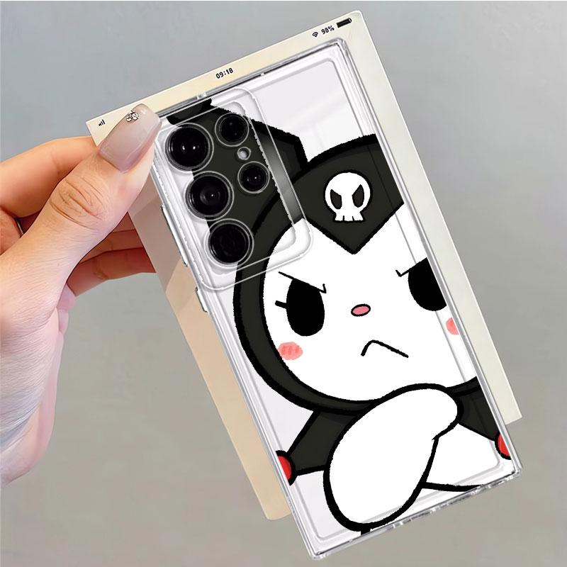 Case for Samsung Galaxy S26 S21 S25 Edge S23 Ultra S22 FE Note 20 Ultra 10 S24 S20 Plus Phone Cover Sanrio Cute Kuromi
