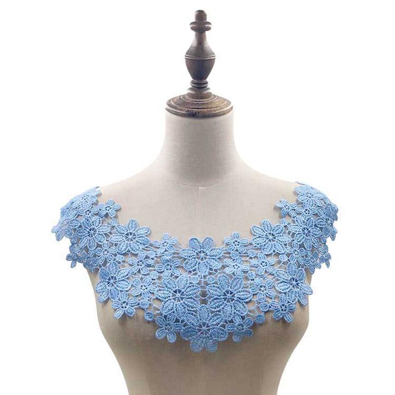 

11 Цвета кружева Ткань вышитые Applique Neckline Твердый цвет Поддельные воротник DIY платья
