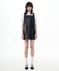 Bikwaieos A-Lined Faux Leather Mini Dress_Black