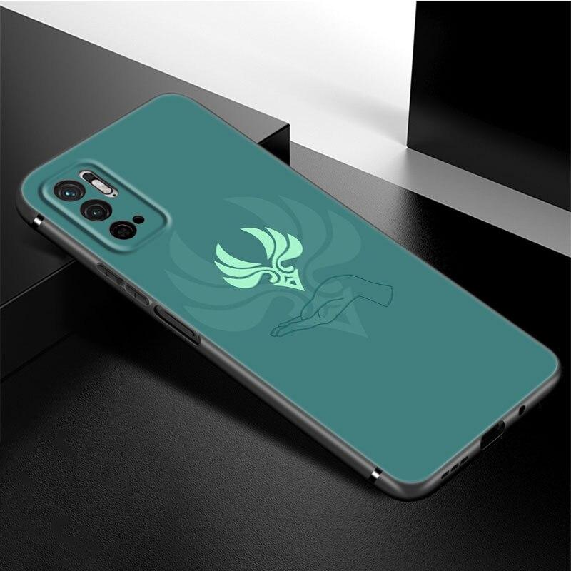 Genshin Impact Logo Phone Case For Xiaomi Redmi Note 11 10 9 8 Pro 11T 5G 10T 10S 9S 9T 9i 9C 9A 8T Soft TPU Black Cover Funda