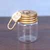 Mini Wunschflaschen Schlüsselanhänger Leere Gläser DIY Basteln Abschluss Hochzeitsparty Transparente Glasflasche Silber Goldener Deckel