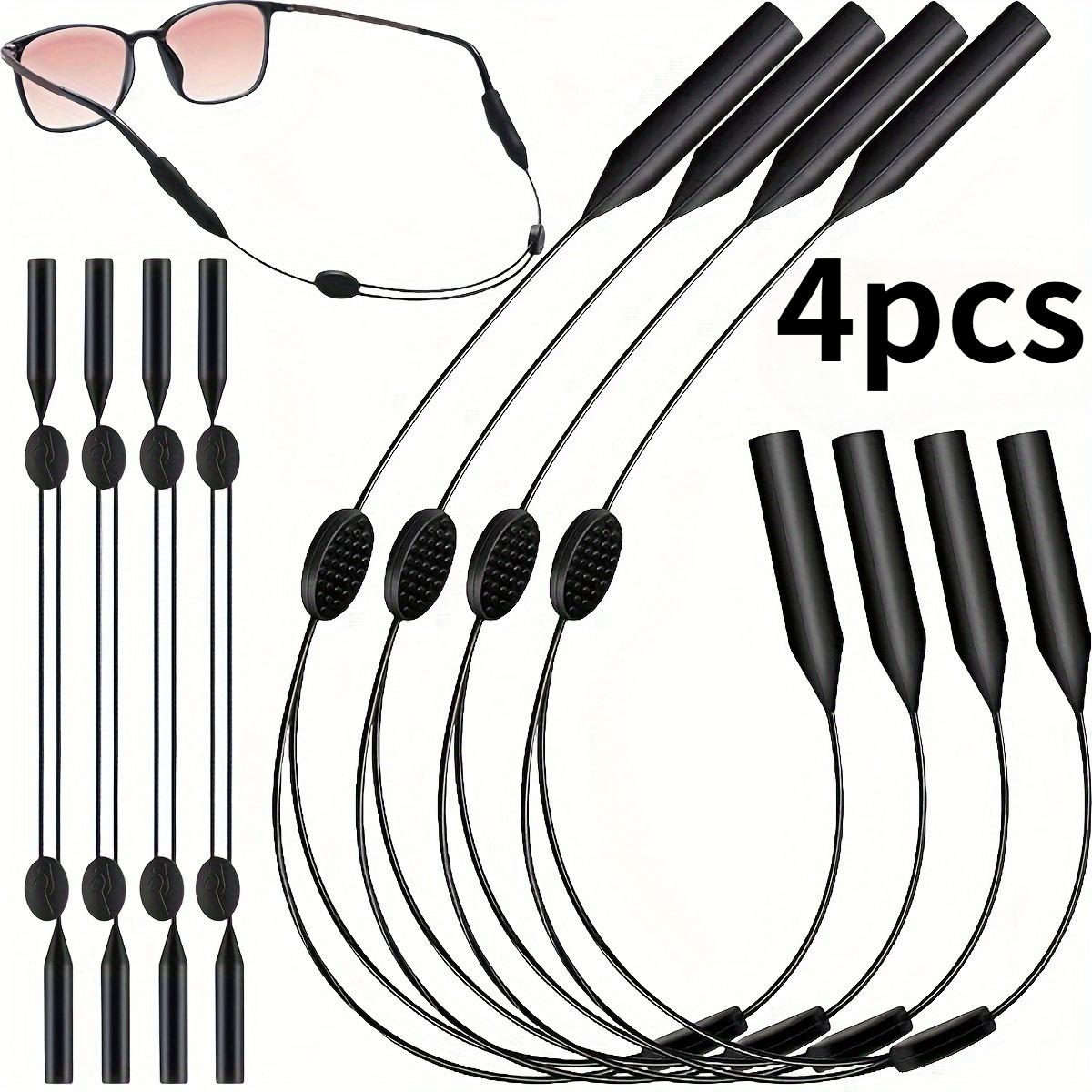 

4-Pack Classic -Functional Anti-Loss Eyewear Cords, Simple Black Adjustable Fashion Eyeglass Lanyards, Comfortable and Practical Reading Fashion
