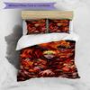 Naruto Fire Design Bed Bedding Set 1 Duvet Cover + 2 Pillowcases Soft Breathable Household Bed Linens
