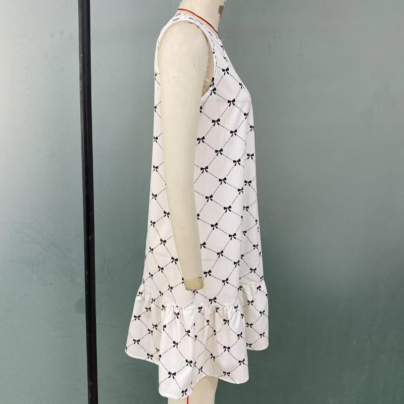 GMXIA Damskie Sukienki Letnie Bez Rękawów W Kratę Rozkloszowane Midi