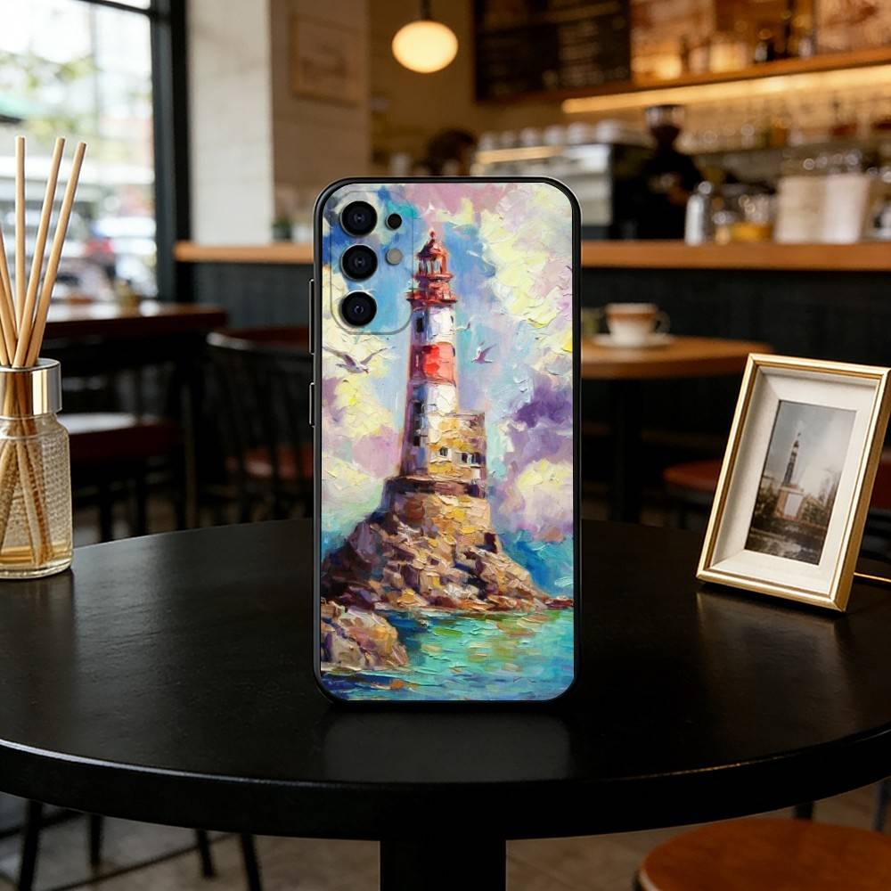 

Art oil painting of a lighthous Phone Case Black Silicone Soft For Samsung S25,S24,S21,S22,S23,S30,Ultra,S20,Plus,Fe,Lite Samsung S22ULTRA5G