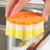 Flower Shaped Brush Dishes Washing Sponge Cleaning Tools Bathroom Eraser Kitchen