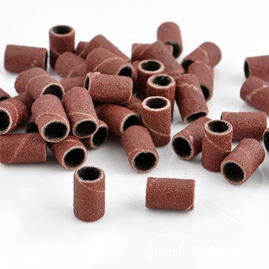 50 Pcs Sanding Wheel Nail Band Grinding DIY Art Pedicure Sander Sandingsleeve
