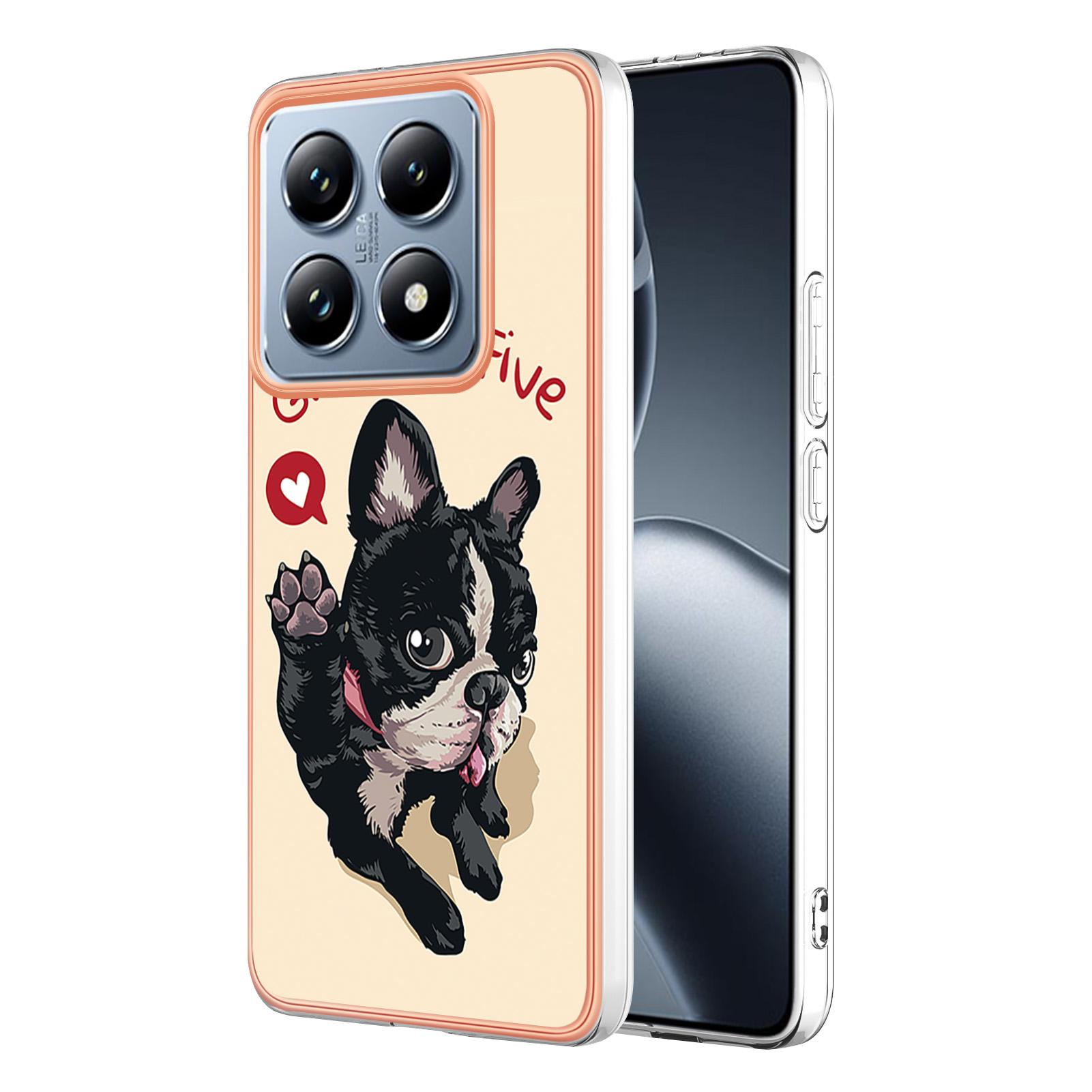 

For Xiaomi 14T Pro Case IMD-D Pattern Printing 2.0mm TPU Phone Back Cover Dog
