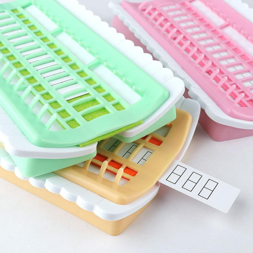 30-Slot Cross Stitch Thread Organizer - Pastel Color Floss Bobbin Winder for Embroidery Storage