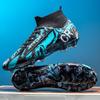 Large Size High Top Football Shoes Youth Students Outdoor Sports Ag Spikes Professional Game Training Football Shoes