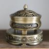 Lotus Dragon and Phoenix Antique  Alloy Incense Burner/Incense Lore Buddha Craft Supplies Office Teahouse Decoration Censer