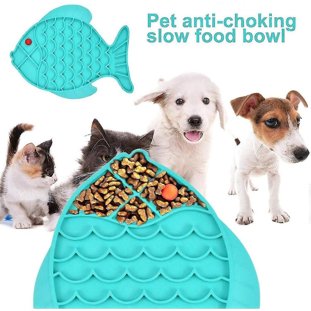 Silikon-Leckmatte Haustier-Leckmatte Leckmatte Für Hunde Katzen Und Welpen Fischförmig