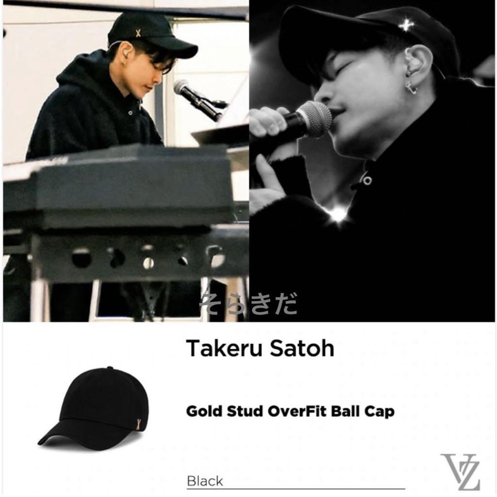 [USED] Limited-time offer: VARZAR 636, authentic Bazar black cap with gold studs.