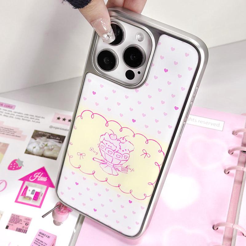 Zhitai Silver Electroplated Edge Drip Glue Case for iPhone 13/15 & Huawei P70 Pro