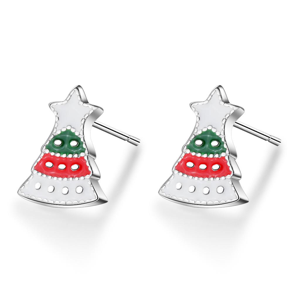 Furry Autumn & Winter Snowflake Bell Stud Earrings for Women - Christmas Jewelry Collection