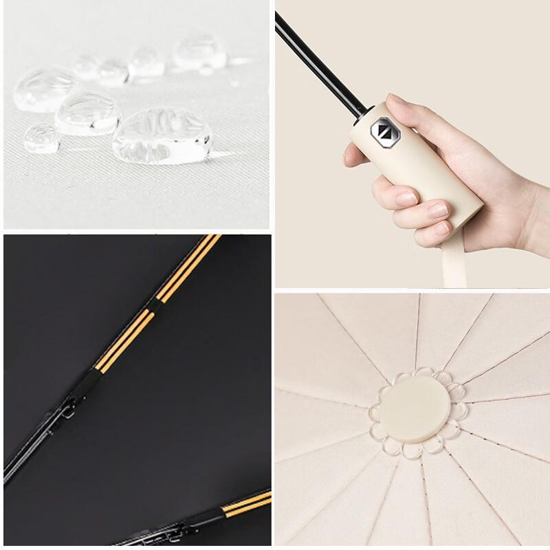 Tanqian 24-Rib Windproof Foldable Automatic Umbrella