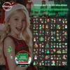 Christmas Luminous Tattoo Stickers: Santa Claus & Cartoon Designs for Kids