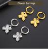 Cazador 2Pcs Flower Earrings Stainless Steel Drop Earrings for Women Jewelry Trend 2026 Party Wedding Birthday Gifts New