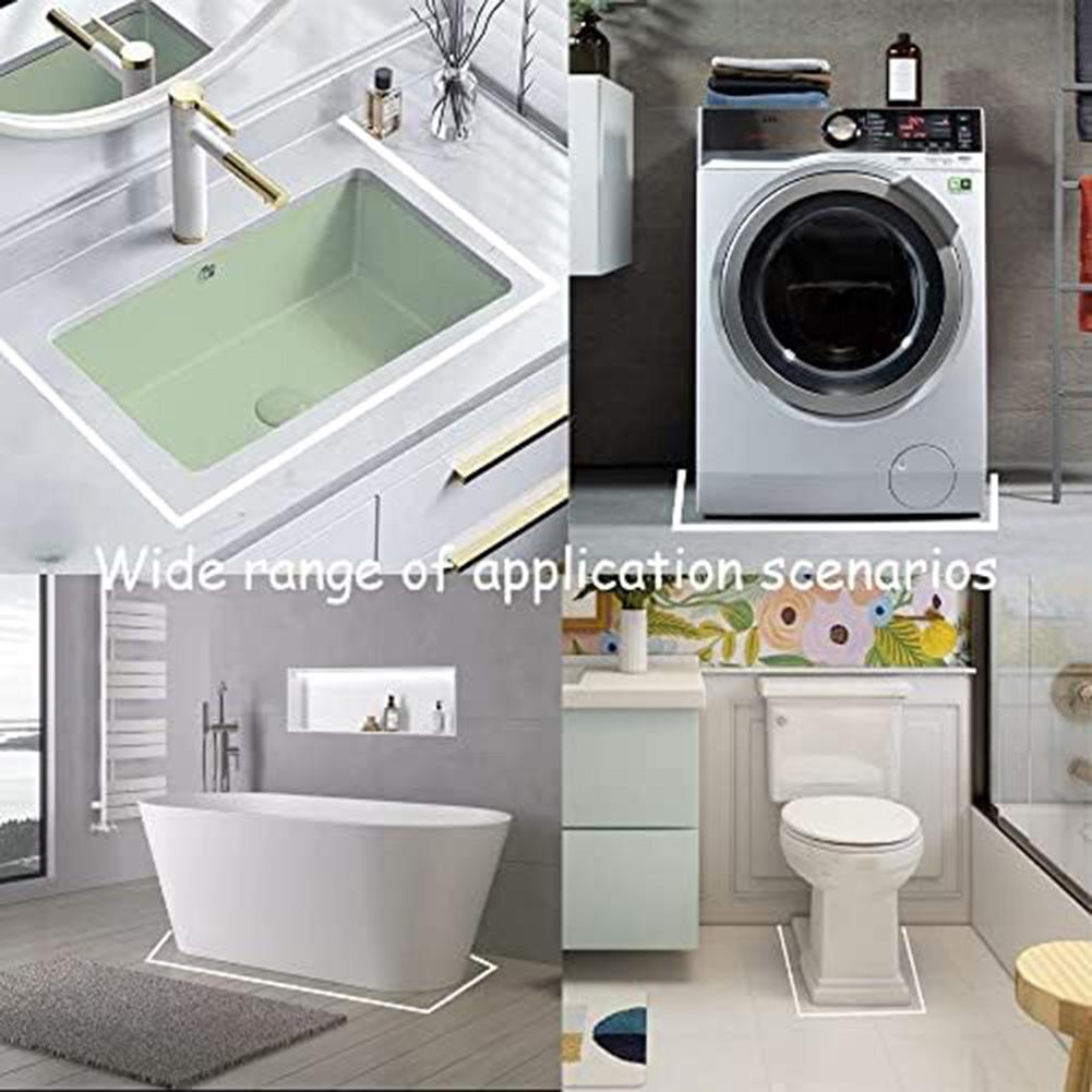 1pc 2m/78.74in Water barrier strip, bathroom, kitchen, bathroom, bendable self-adhesive