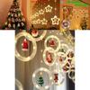 Christmas Led Curtain Lights With Snowman And Santa Shapes For Holiday Party And Indoor Use