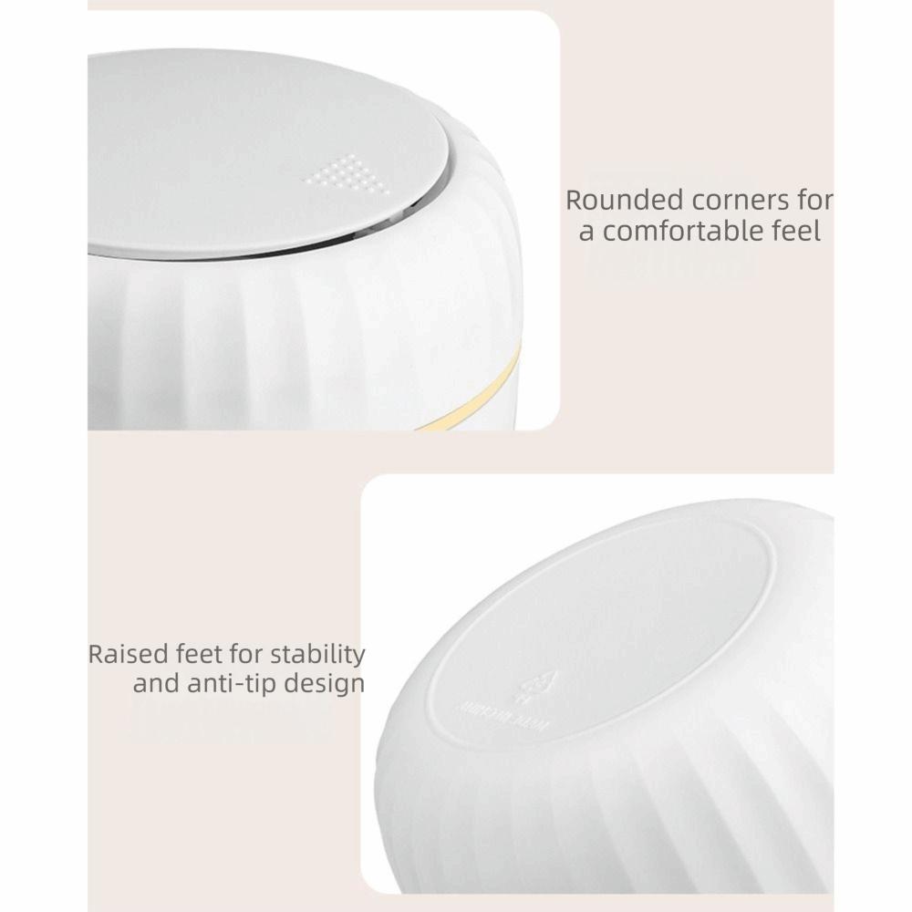 Non-slip Small Trash Can with Lid Round/Triangle Plastic Waste Bin Mini Desktop Trash Can  Kitchen