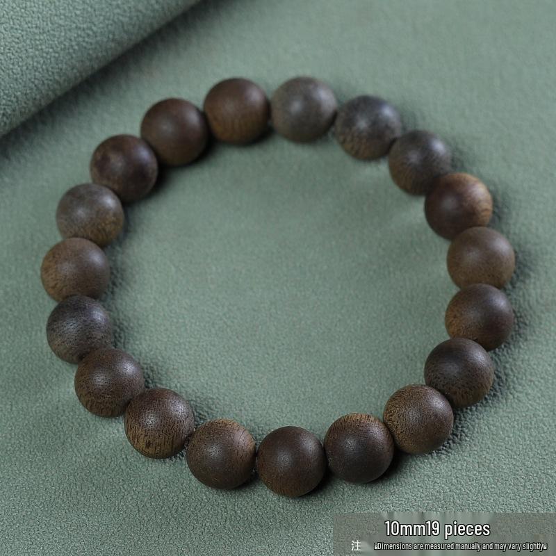 Kalimantan Black Agarwood Buddhist Prayer Bracelet 2.0: 108 Unisex Beads, Sinks In Water