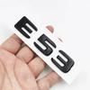 AABII1 3D ABS Black E53 Logo Letters TURBO Badge Car Rear Star Sticker Trunk AMG Emblem For Mercedes Benz AMG W212 W213 E Class